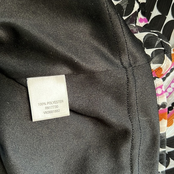 MERONA (Target) tank dress, dot/stripe pattern black, purple, brown size S - Picture 9 of 11